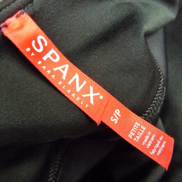 SPANX FAUX LEATHER BLACK LEGGINGS SMALL PETITE - Picture 8 of 8